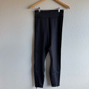 NWT The Upside black/white stitching leggings with zippers for split pants 6